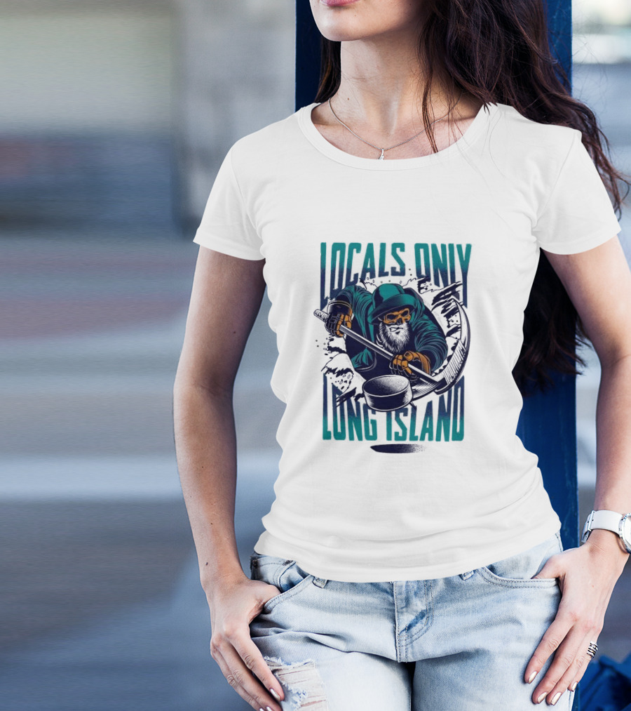 Locals Only Long Island Reaper Hockey Stick Scythe T-Shirt