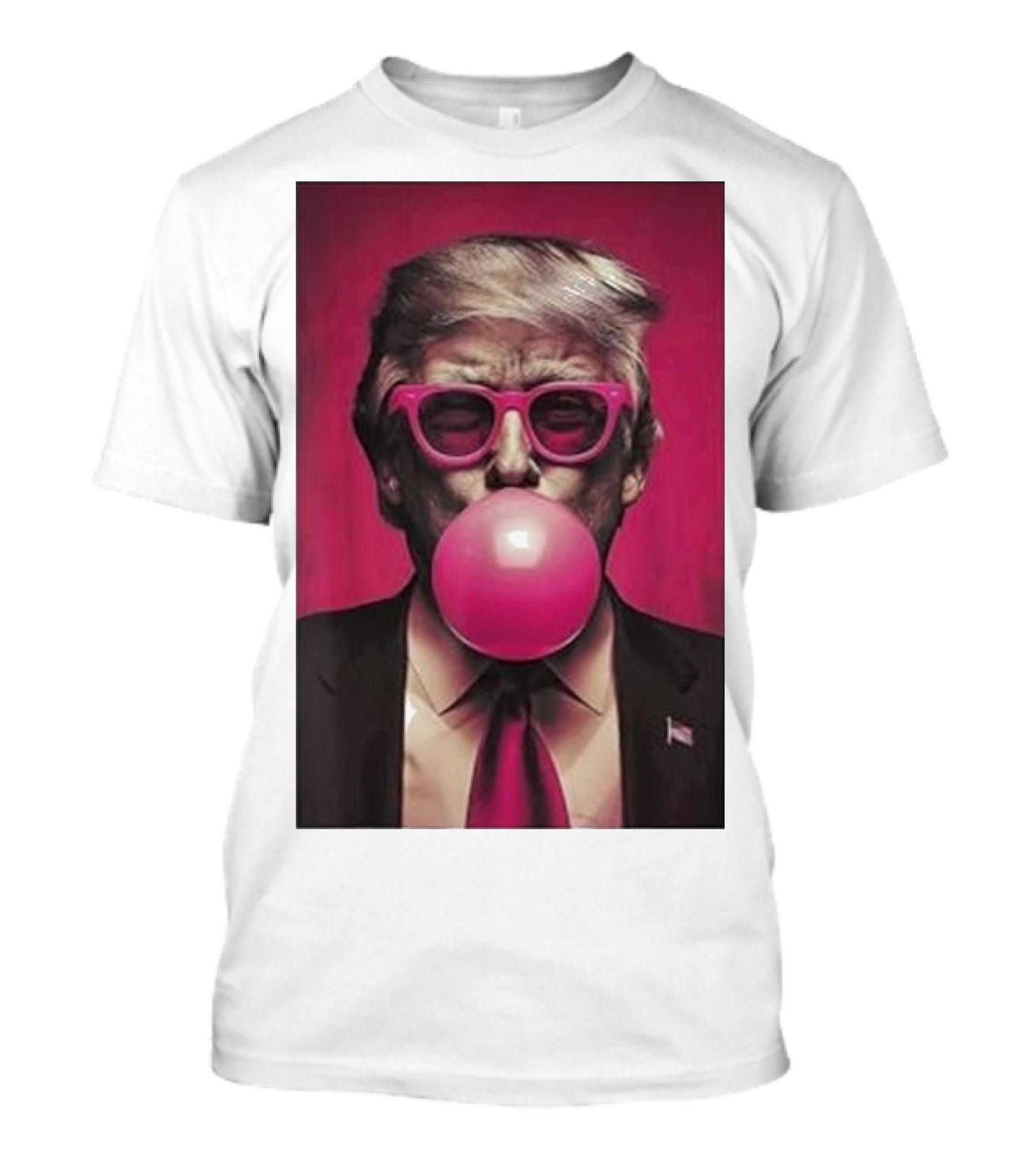 Pink Bubblegum Trump Sunglasses T-Shirt