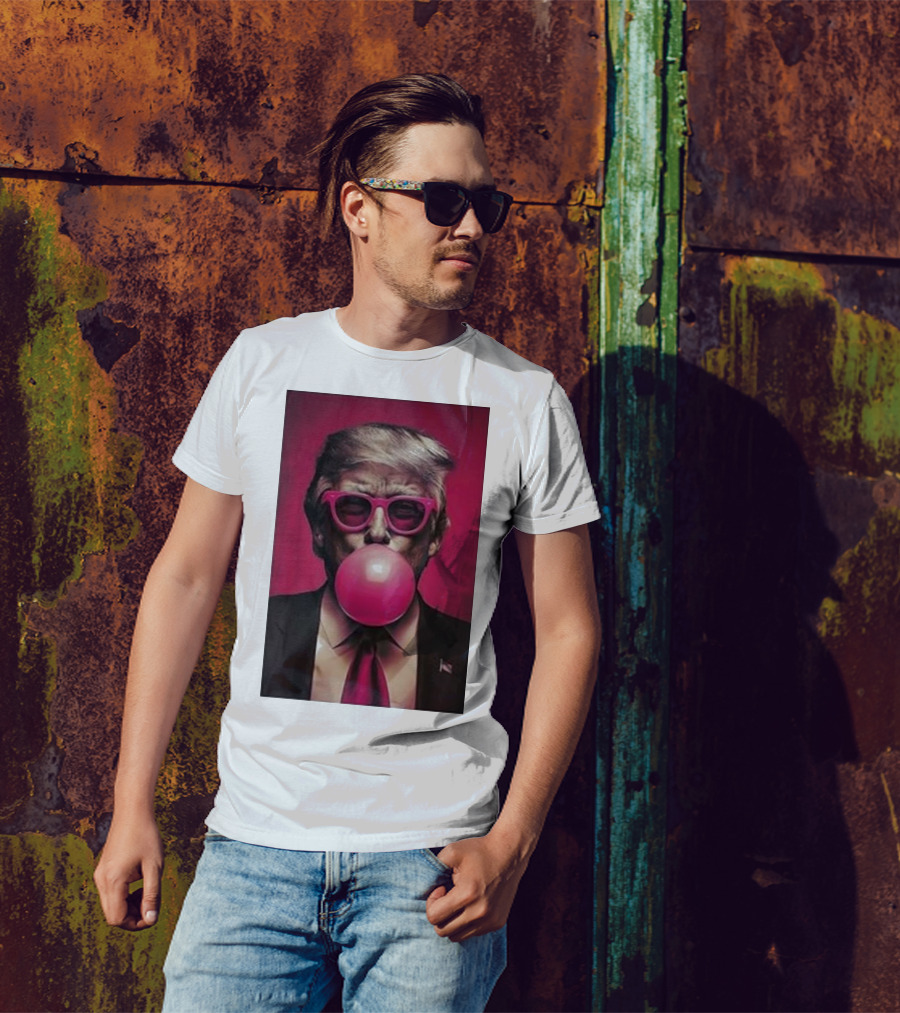 Pink Bubblegum Trump Sunglasses T-Shirt