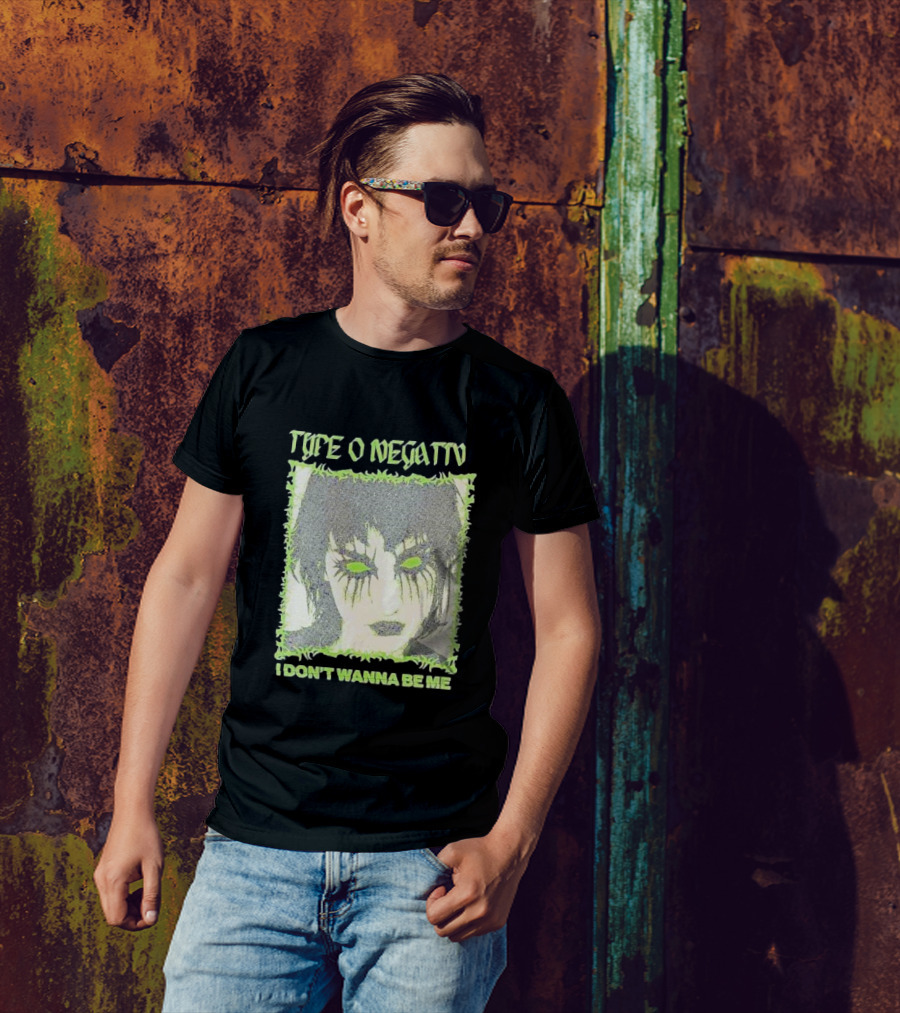 Type O Negative I Don’t Wanna Be Me Green Eyed Gothic Face T-Shirt