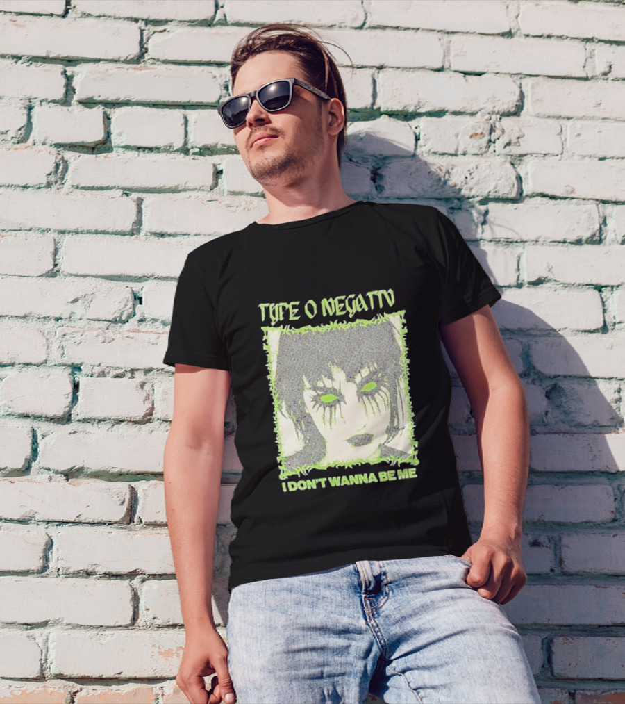 Type O Negative I Don’t Wanna Be Me Green Eyed Gothic Face T-Shirt