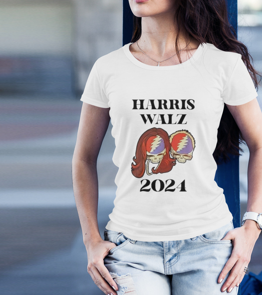 Harris Walz 2024 Grateful Dead Skull T-Shirt