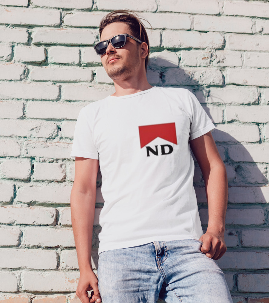 Nicotine Dolls ND Red Marlboro Style Badge T-Shirt