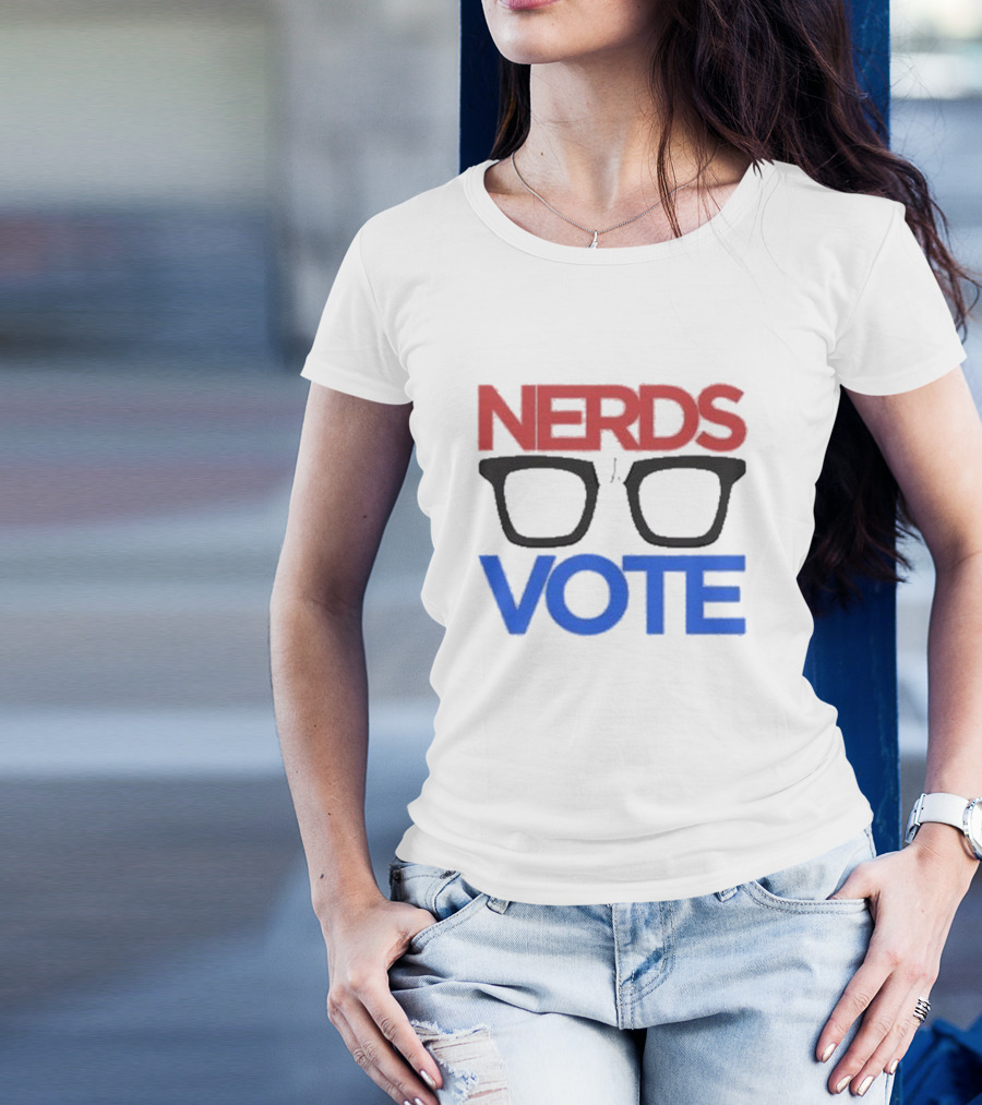Steve Blum Nerds Vote Red Blue Glasses T-Shirt
