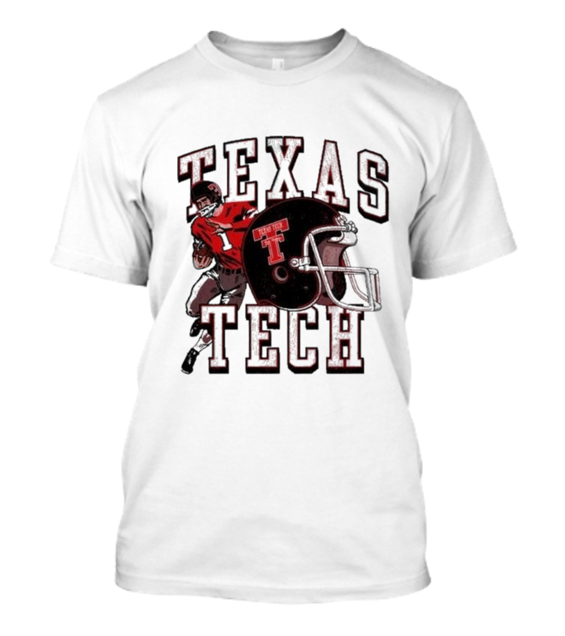 Texas Tech Football Player And Helmet T-Shirt