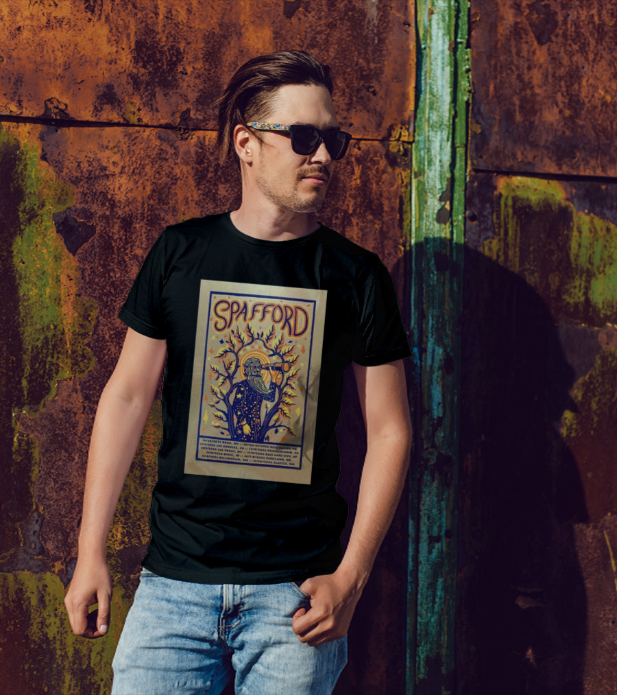 Spafford Fall 2024 Tour Poster With Astronomer Illustration And Tour Dates T-Shirt