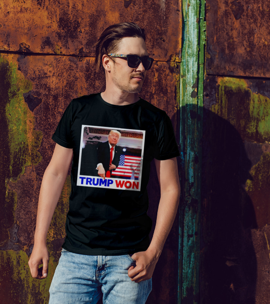 Trump Won Make America Great Again 2024 United States Flag T-Shirt
