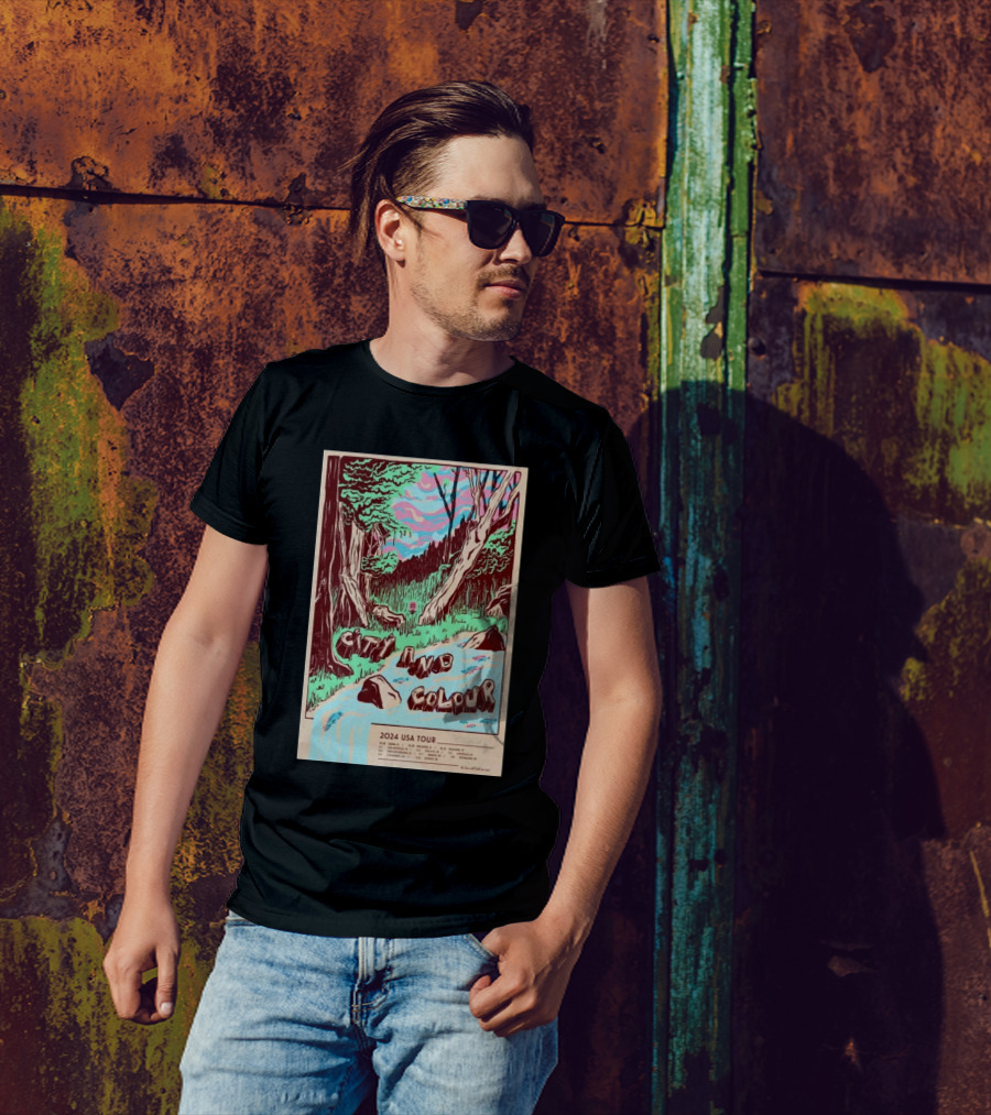 City And Colour Serene Nature Scene 2024 USA Tour T-Shirt
