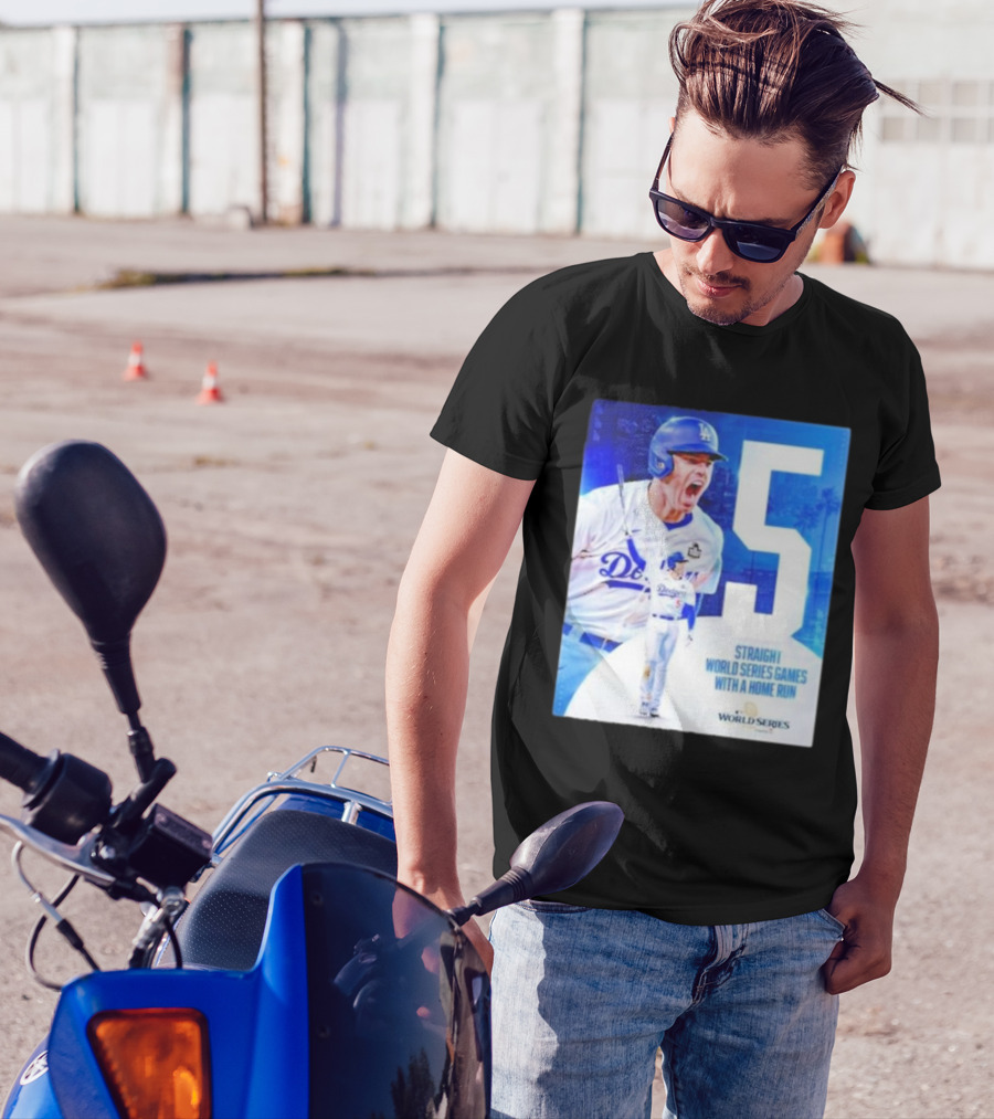 Freddie Freeman 5 Straight World Series Games With A Home Run Dodgers T-Shirt