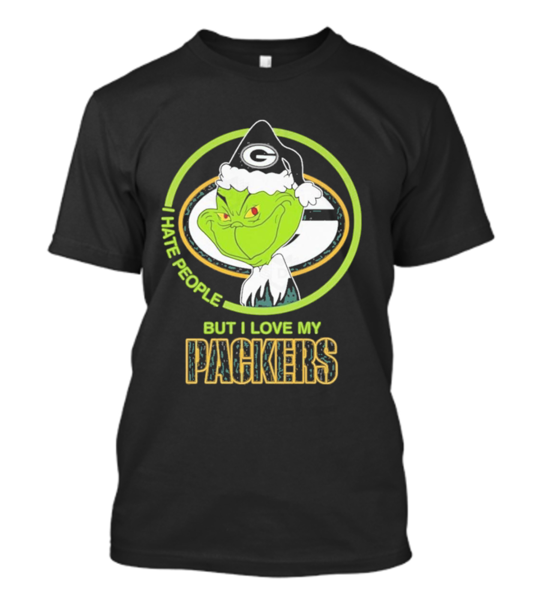 Green Bay Packers Grinch I Hate People But I Love My Packers T-Shirt