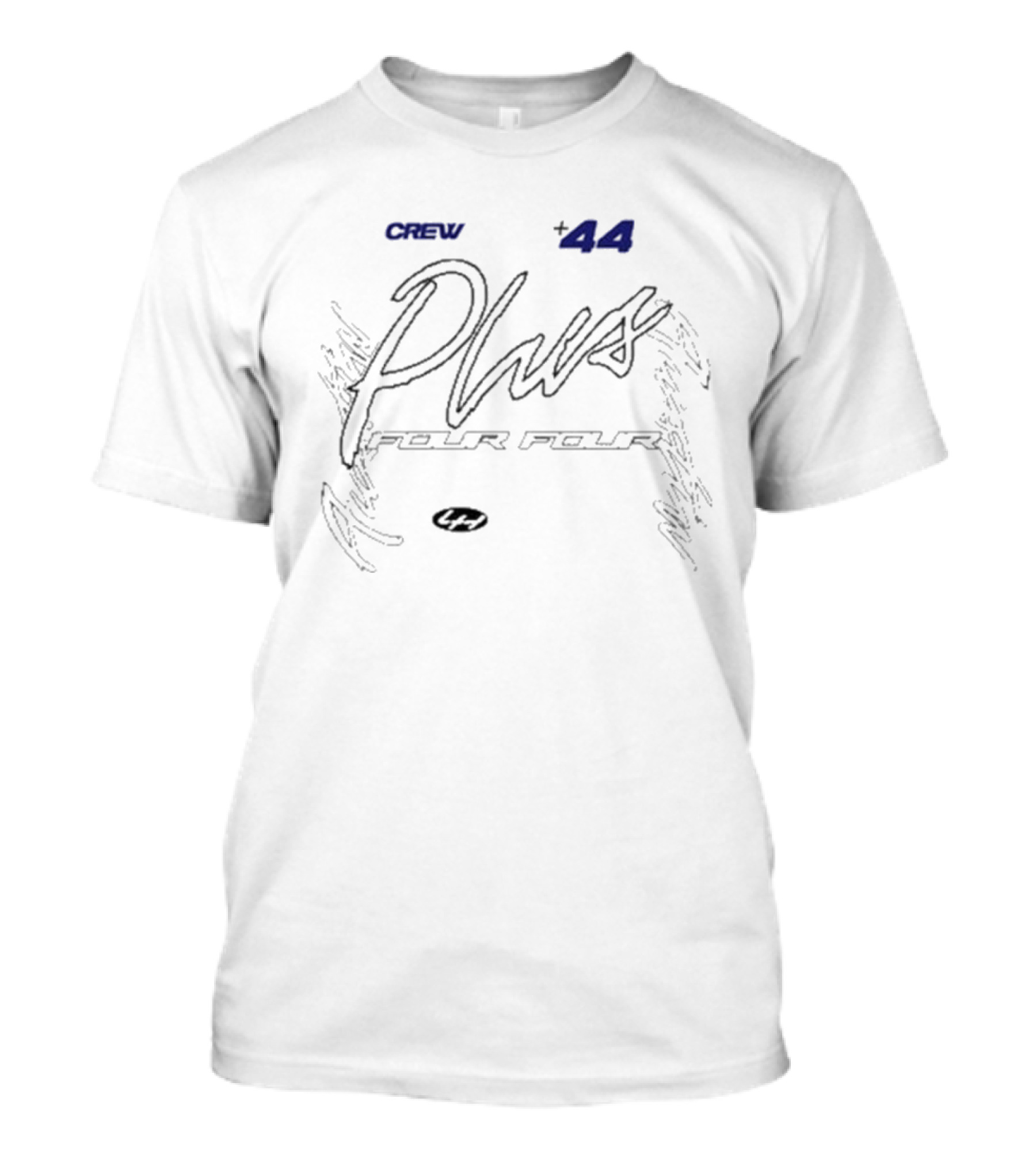 Crew Plus 44 Four Four Logo With Stylized Text T-Shirt