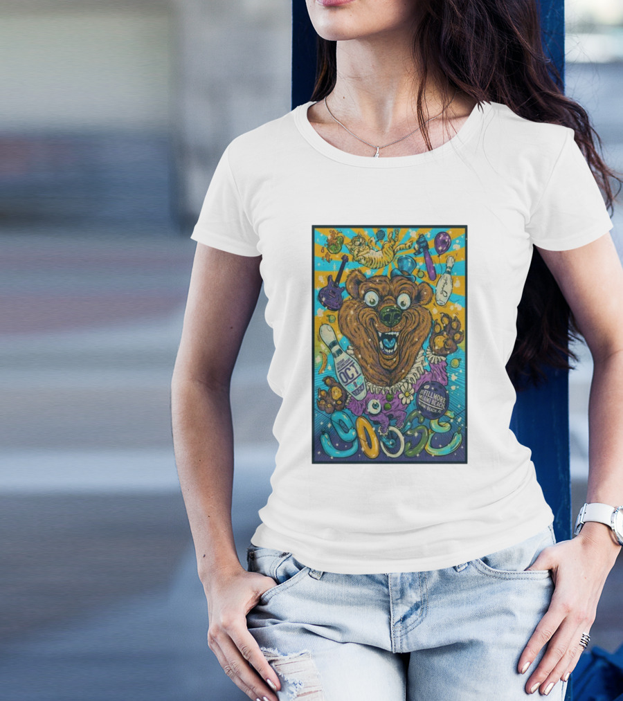 Goose Tour Fillmore Miami Beach October 29-30 2024 Bear Bowling T-Shirt