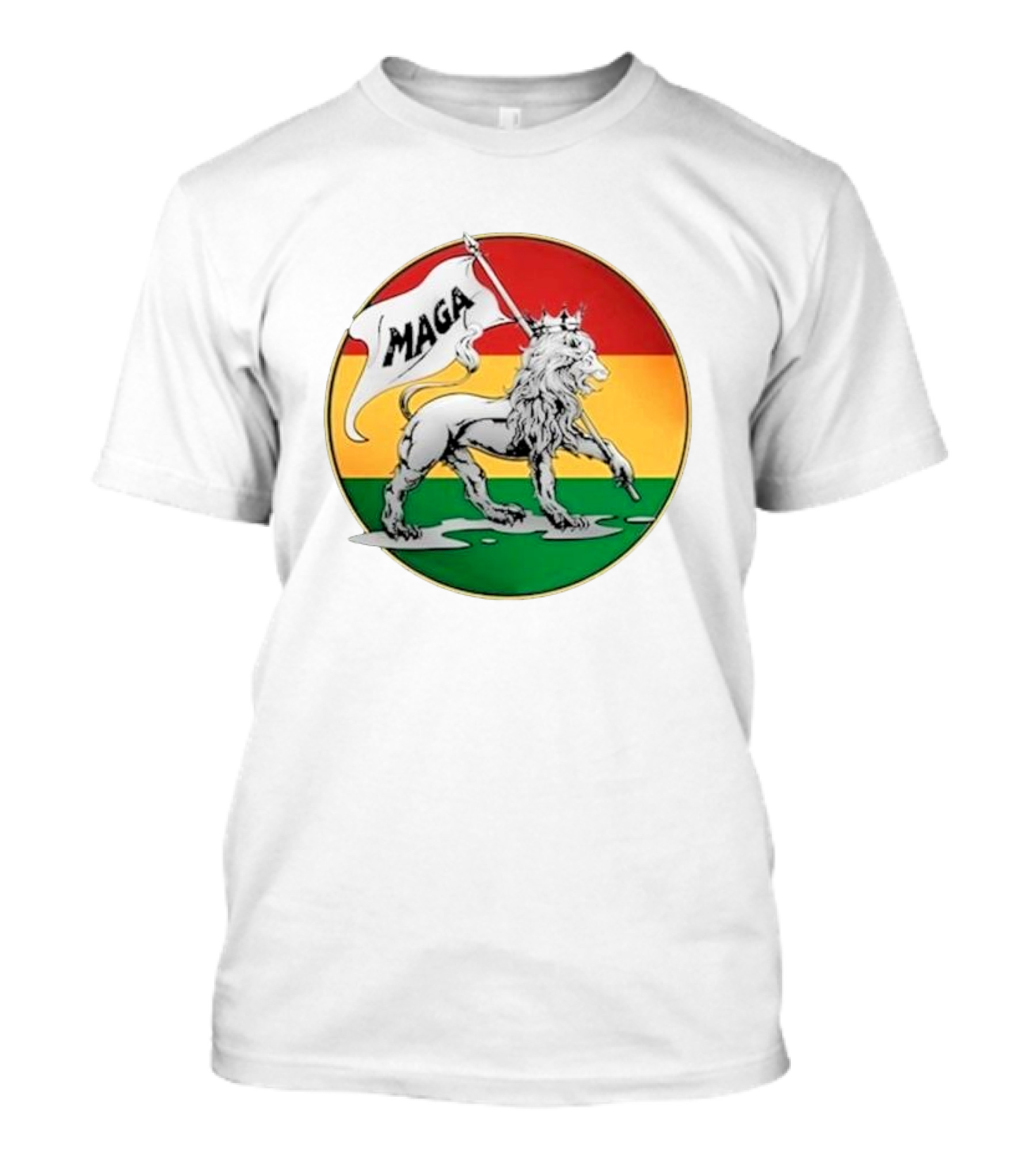 Kali Fontanilla MAGA Lion Red Gold Green Flag T-Shirt