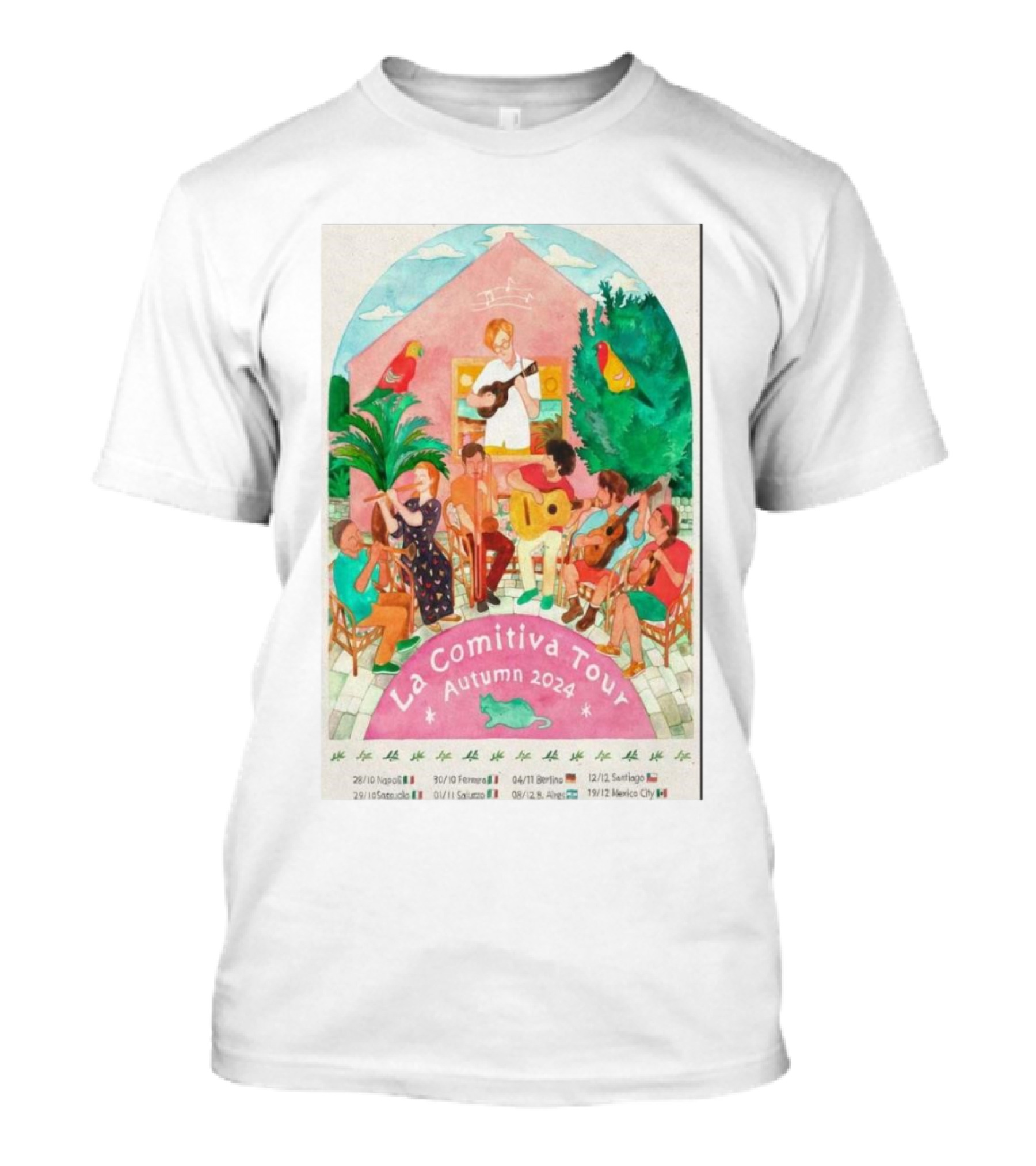 La Comitiva Tour Autumn 2024 Naples Ferrara Sassuolo Benevento Bari Mexico City Santiago T-Shirt