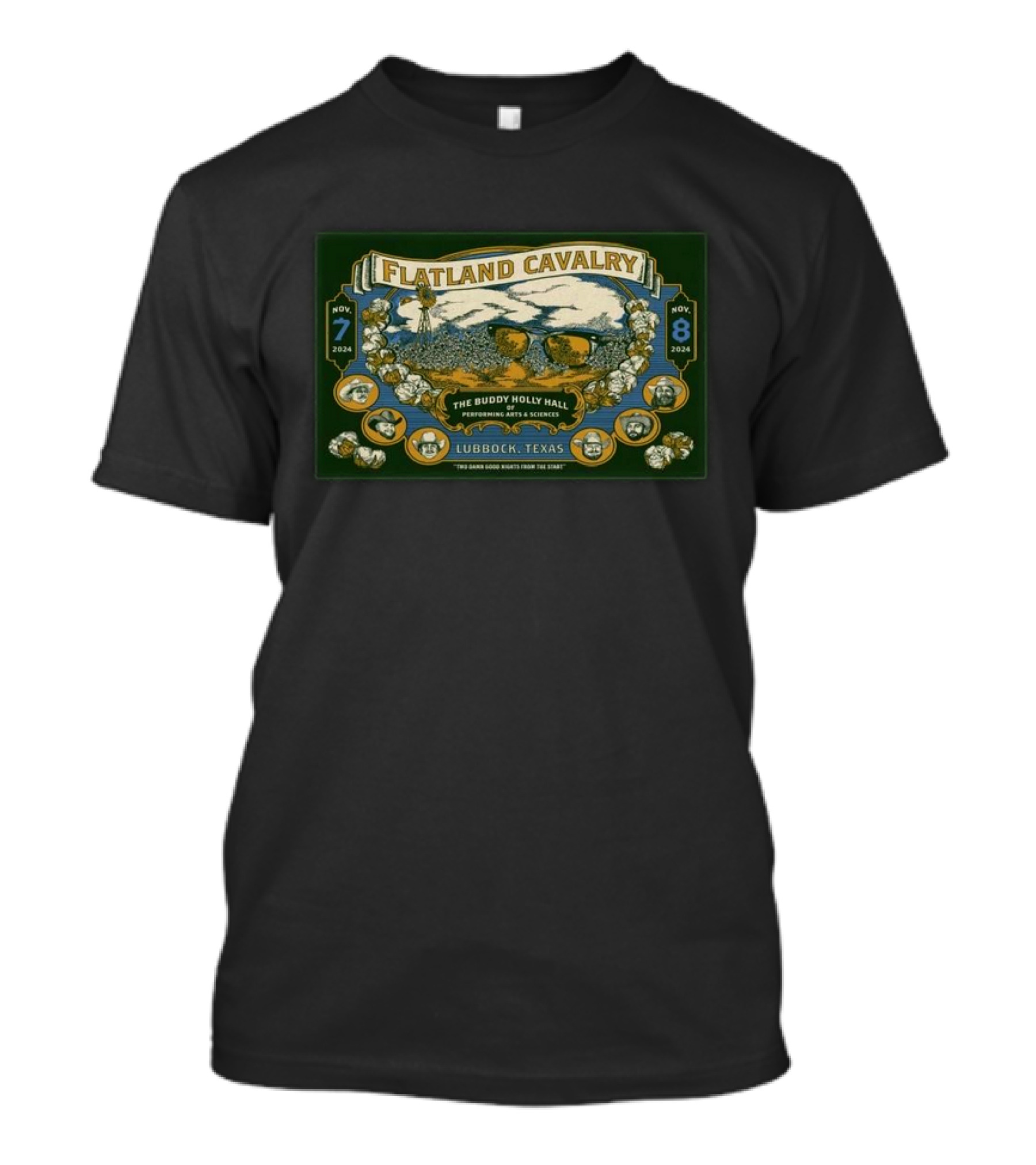 Flatland Cavalry November 7-8 2024 Buddy Holly Hall Lubbock Texas T-Shirt