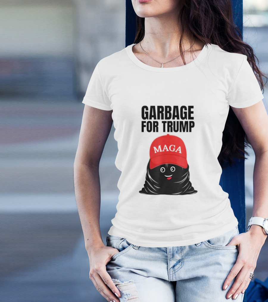 Garbage For Trump MAGA Trash Bag Cartoon T-Shirt