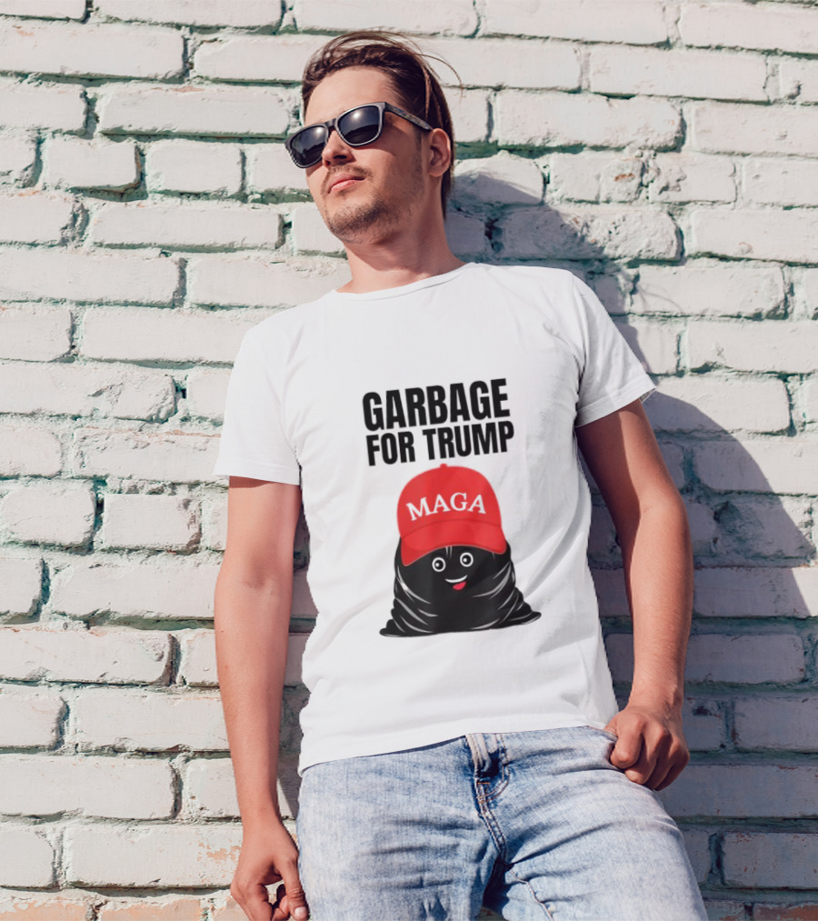 Garbage For Trump MAGA Trash Bag Cartoon T-Shirt