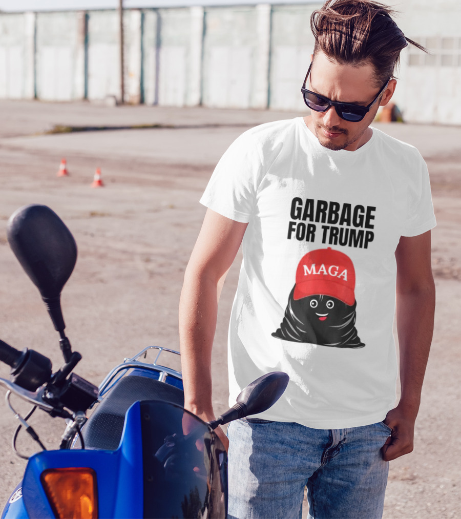 Garbage For Trump MAGA Trash Bag Cartoon T-Shirt