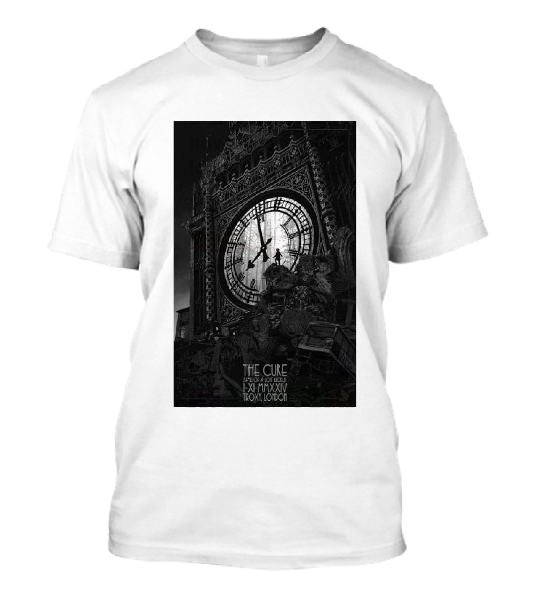 The Cure Show Of A Lost World November 1 2024 Troxy London UK Tour Big Ben T-Shirt