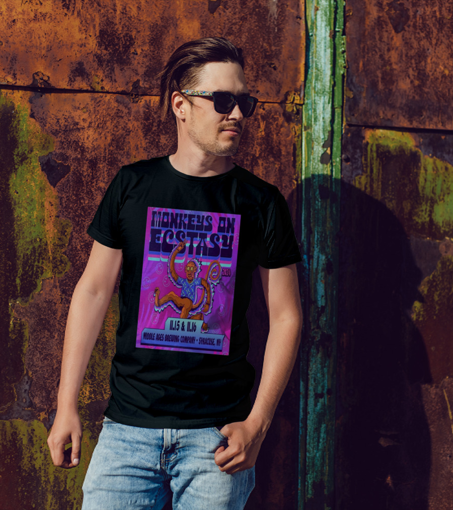 Monkeys On Ecstasy November 15-16 2024 Middle Ages Brewing Company Syracuse NY Vibrant T-Shirt