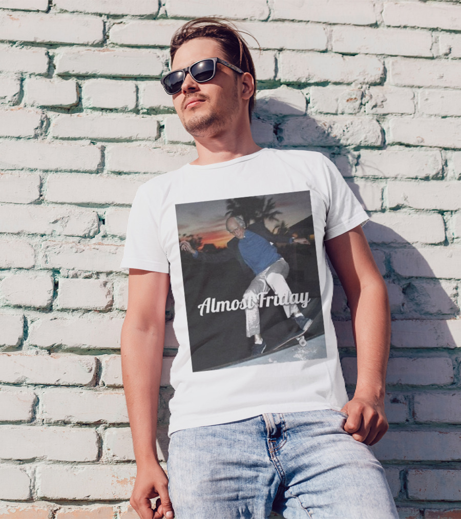 Almost Friday Larry David Skateboarding At Dusk T-Shirt