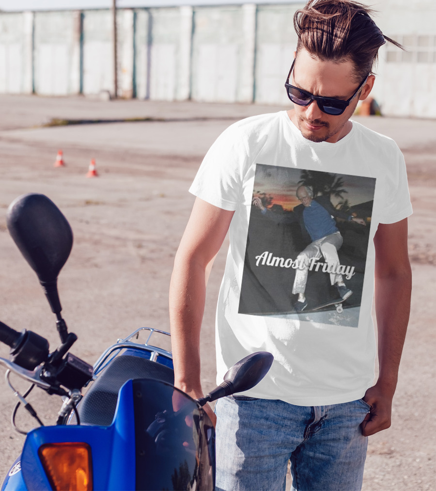 Almost Friday Larry David Skateboarding At Dusk T-Shirt