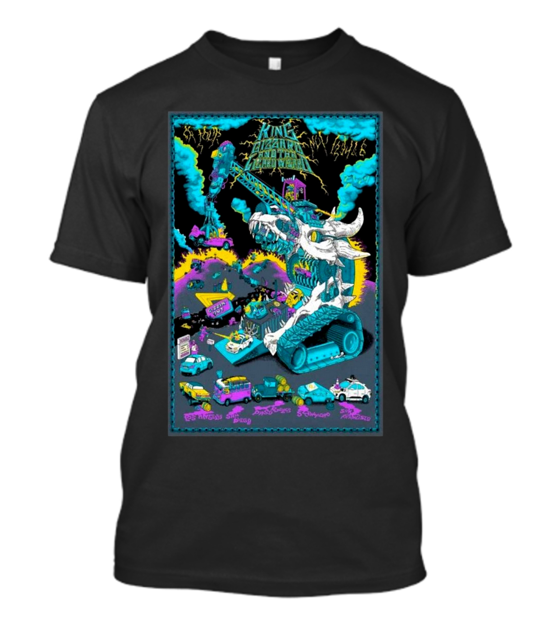 KGLW King Gizzard And The Lizard Wizard 2024 North America Explosive Tour T-Shirt