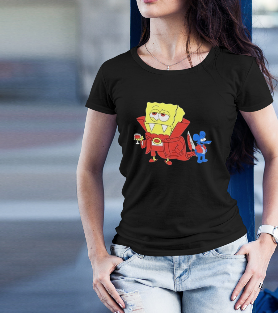 Double’S Bobsferatu SpongeBob Vampire Simpsons Möbius T-Shirt