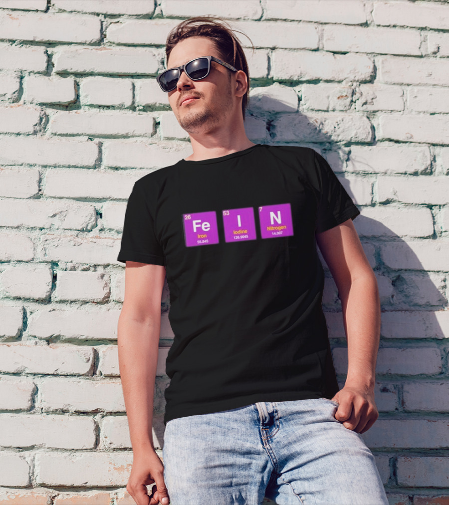 Funny Ahh Tees Iron Iodine Nitrogen Elements T-Shirt