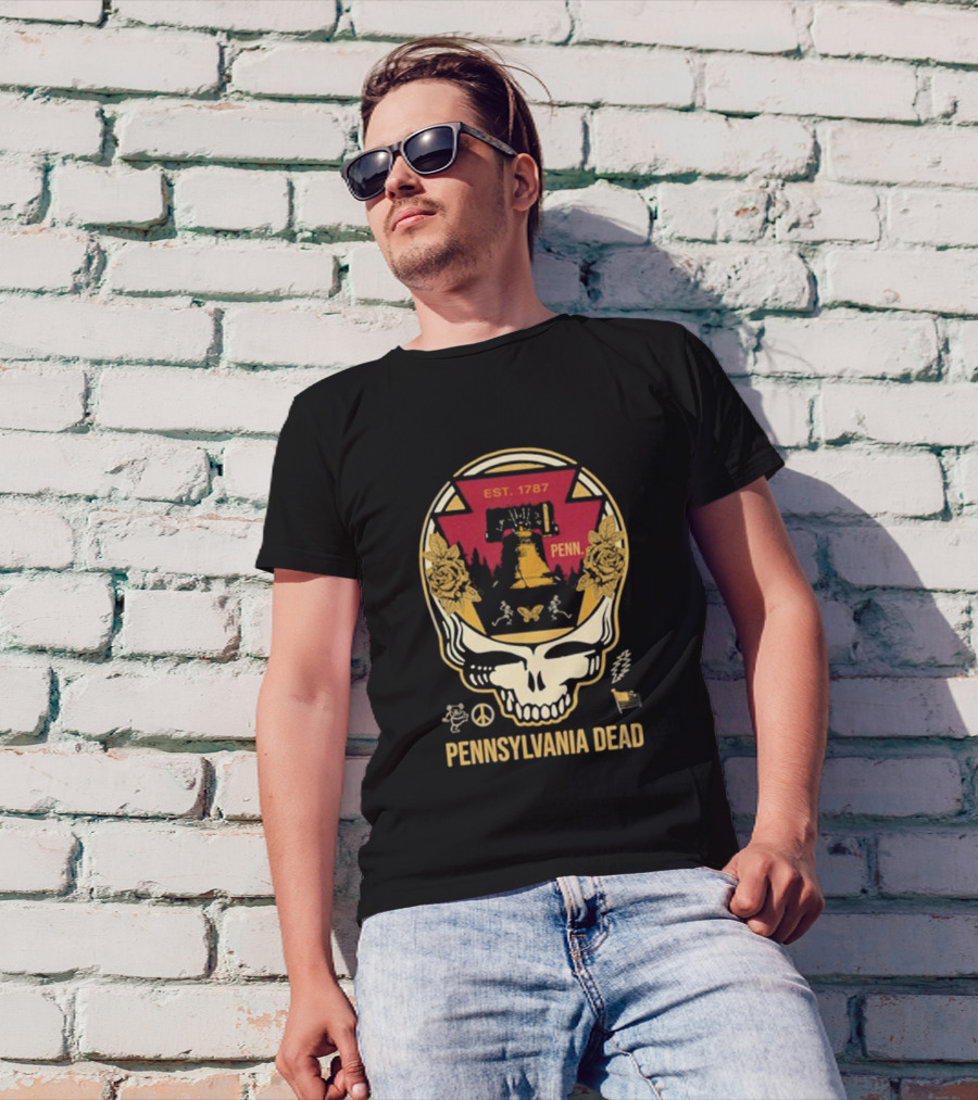 Grateful Dead Pennsylvania Penn EST. 1787 United States Of Dead T-Shirt