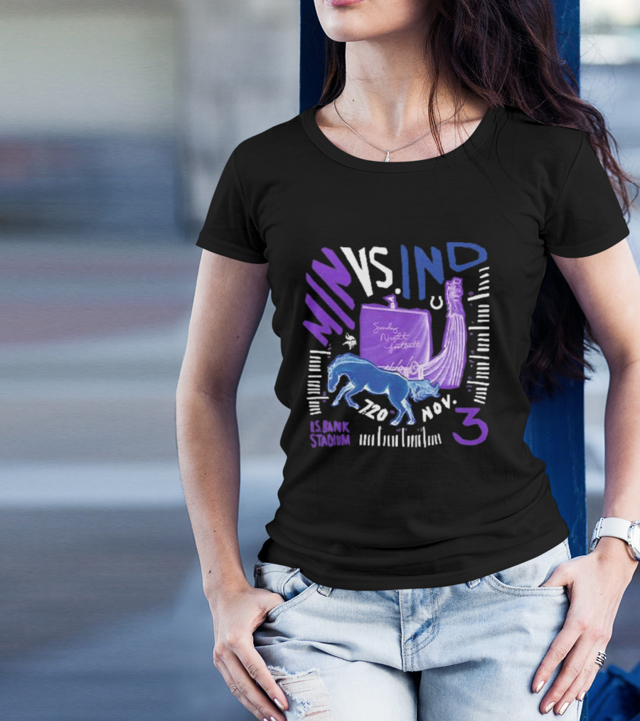 MIN VS. IND Sunday Night Football U.S. Bank Stadium Nov 3, T-Shirt
