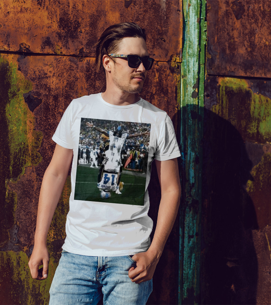 Amon Ra St Brown Ice Cold Touchdown Celebration Football Detroit Lions T-Shirt