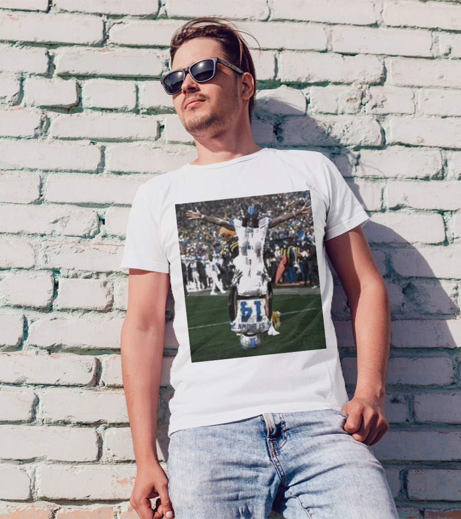 Amon Ra St Brown Ice Cold Touchdown Celebration Football Detroit Lions T-Shirt