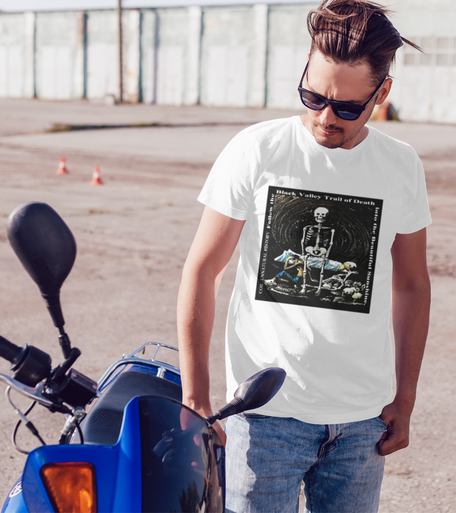 Coil Unnatural History Black Valley Trail Of Death Into The Beautiful Sunshine Skeleton T-Shirt