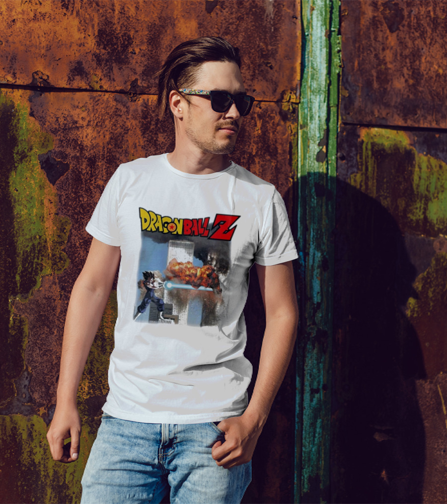 Dragon Ball Z Vegito 9/11 Twin Towers Controversial Image T-Shirt