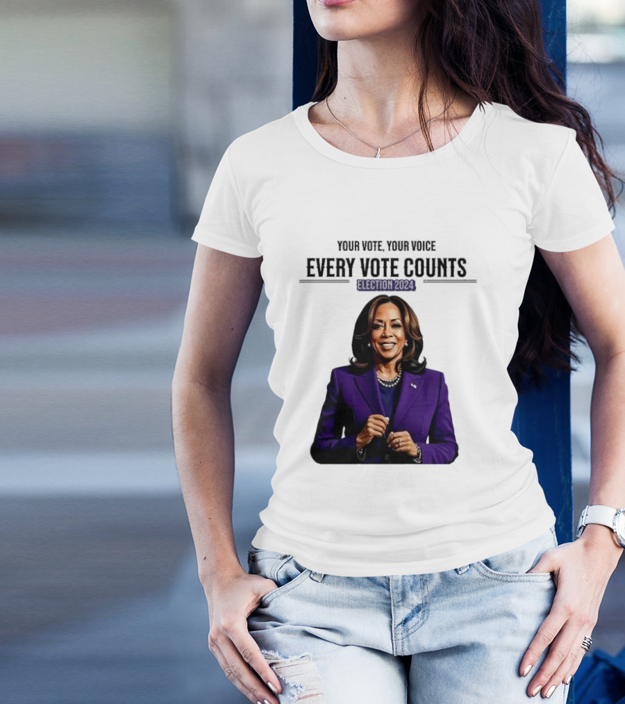 Your Vote Your Voice Every Vote Counts Election T-Shirt