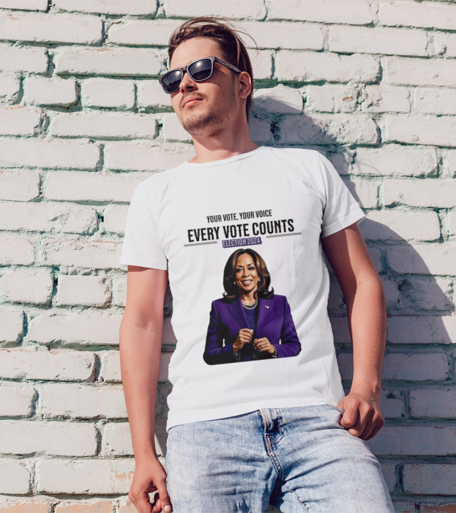 Your Vote Your Voice Every Vote Counts Election T-Shirt