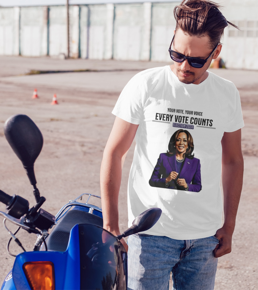Your Vote Your Voice Every Vote Counts Election T-Shirt