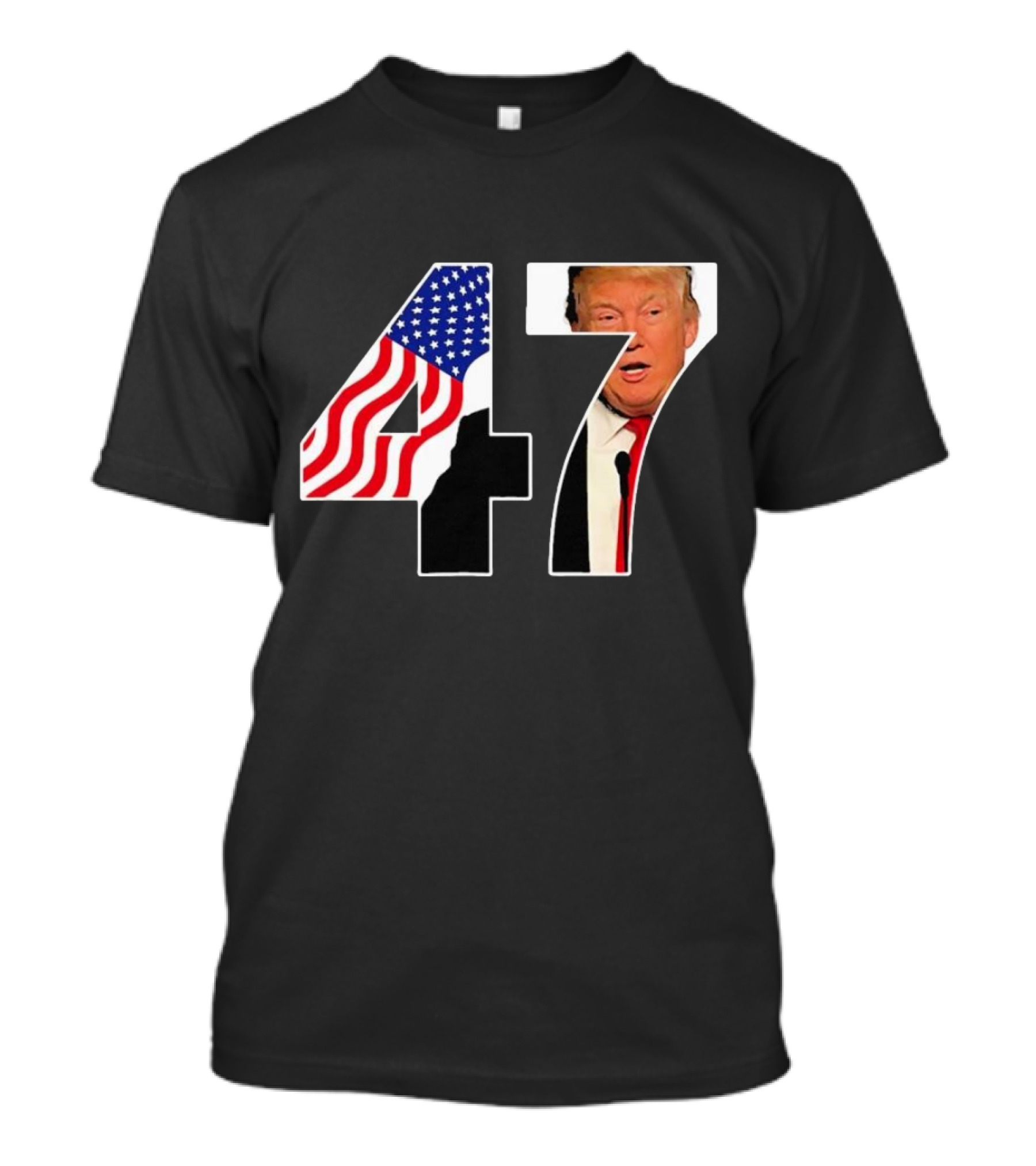 Donald Trump 47 American Flag T-Shirt