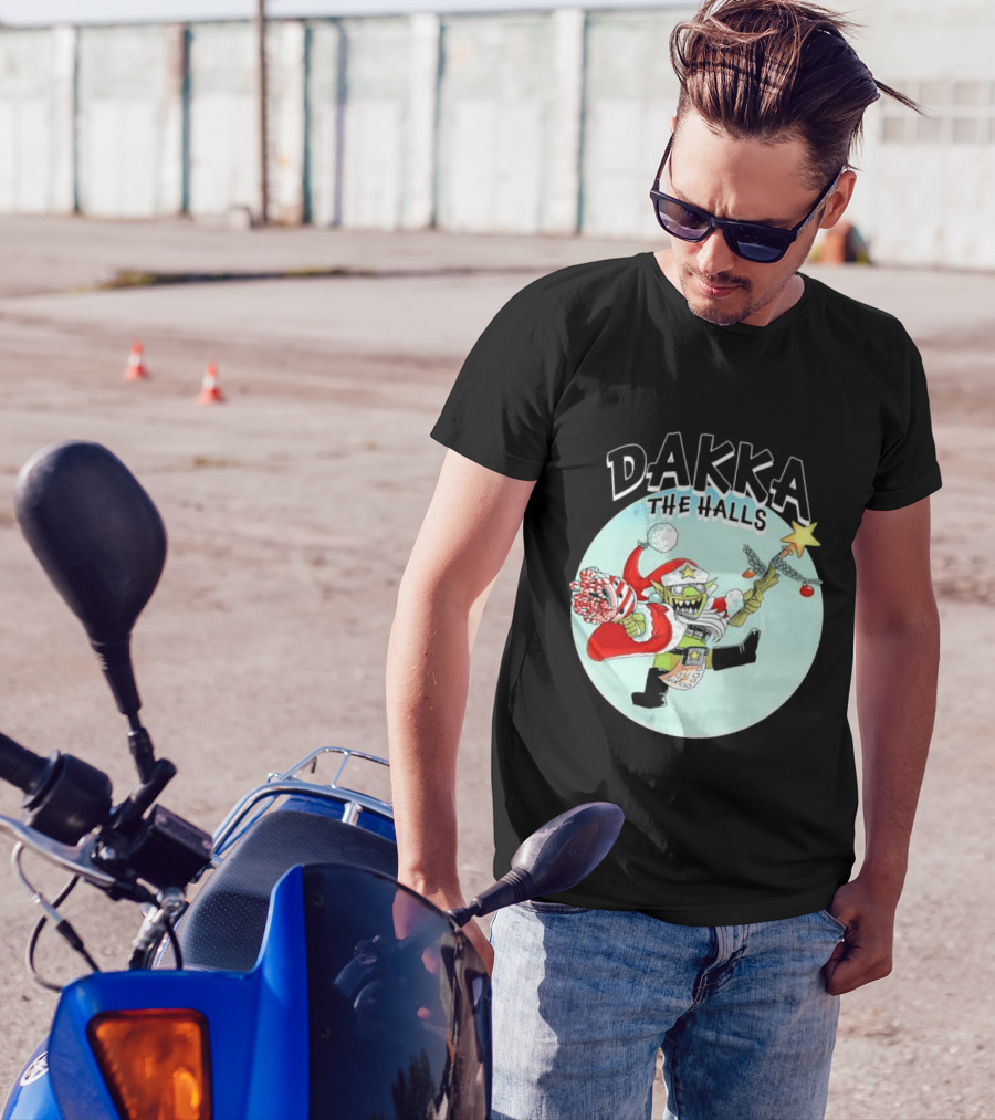 Dakka The Halls Da Red Gobbo Christmas 2024 Warhammer Ork Festive Fun T-Shirt