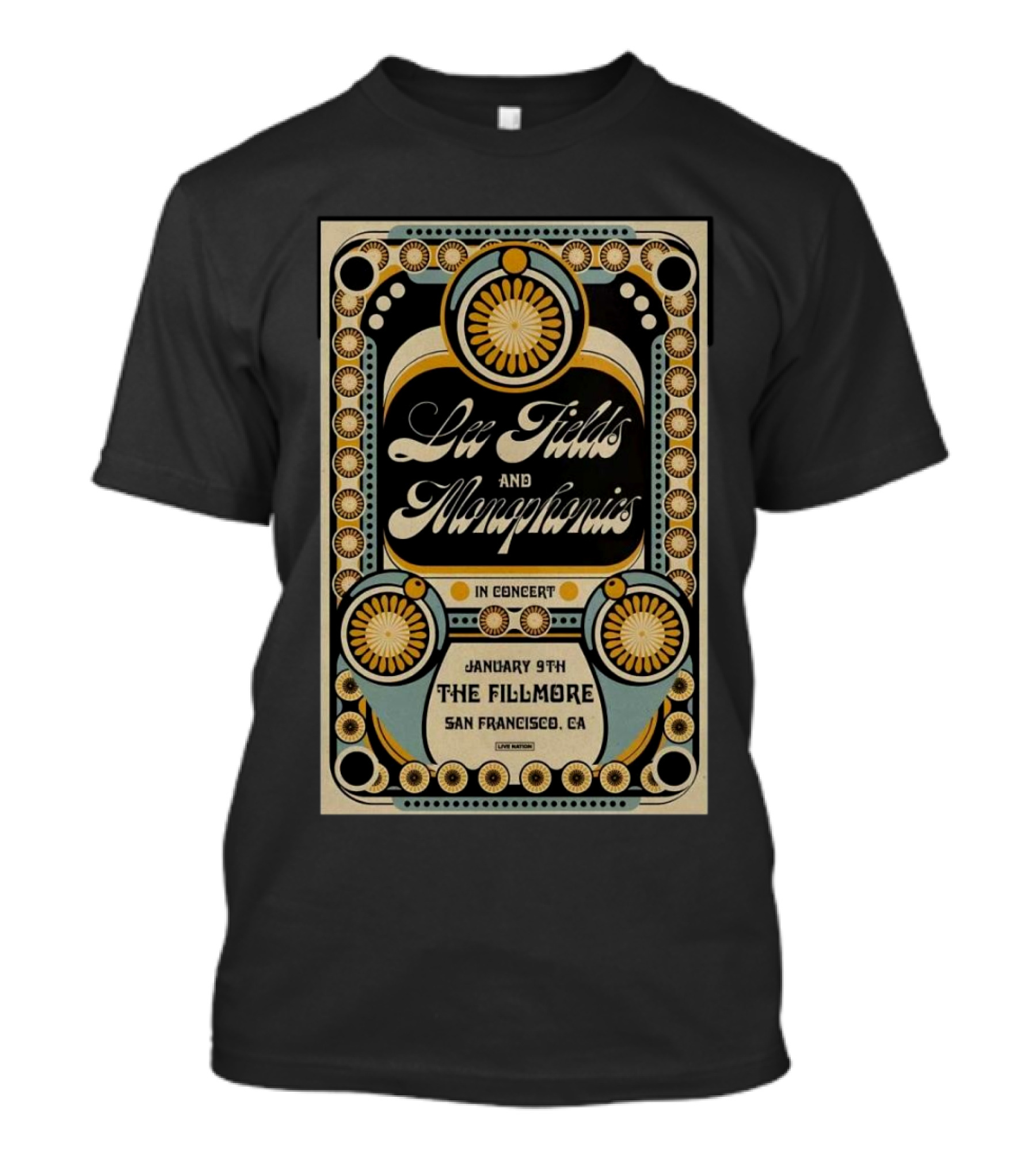 Lee Fields And Monophonics In Concert January 9th The Fillmore San Francisco CA T-Shirt