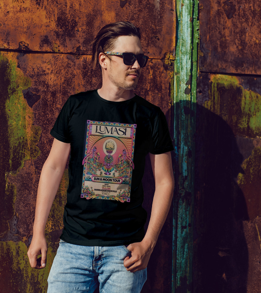 Lumasi Sun Moon Tour Nov 1 2024 Barrelhouse Knoxville Psychedelic T-Shirt