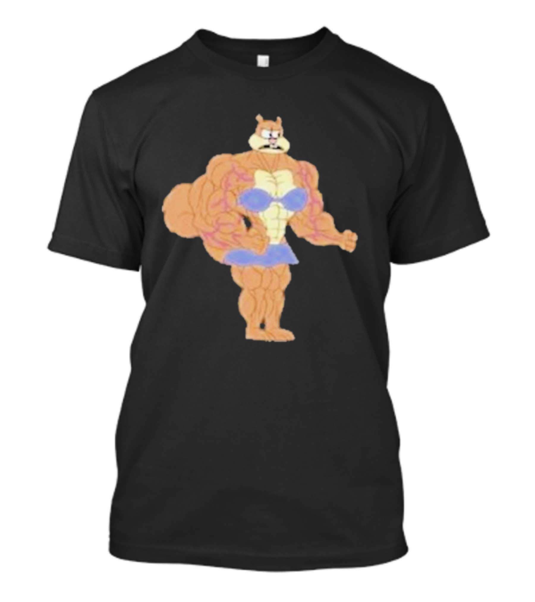 Muscle Sandy Cheeks Buff Cartoon Character T-Shirt