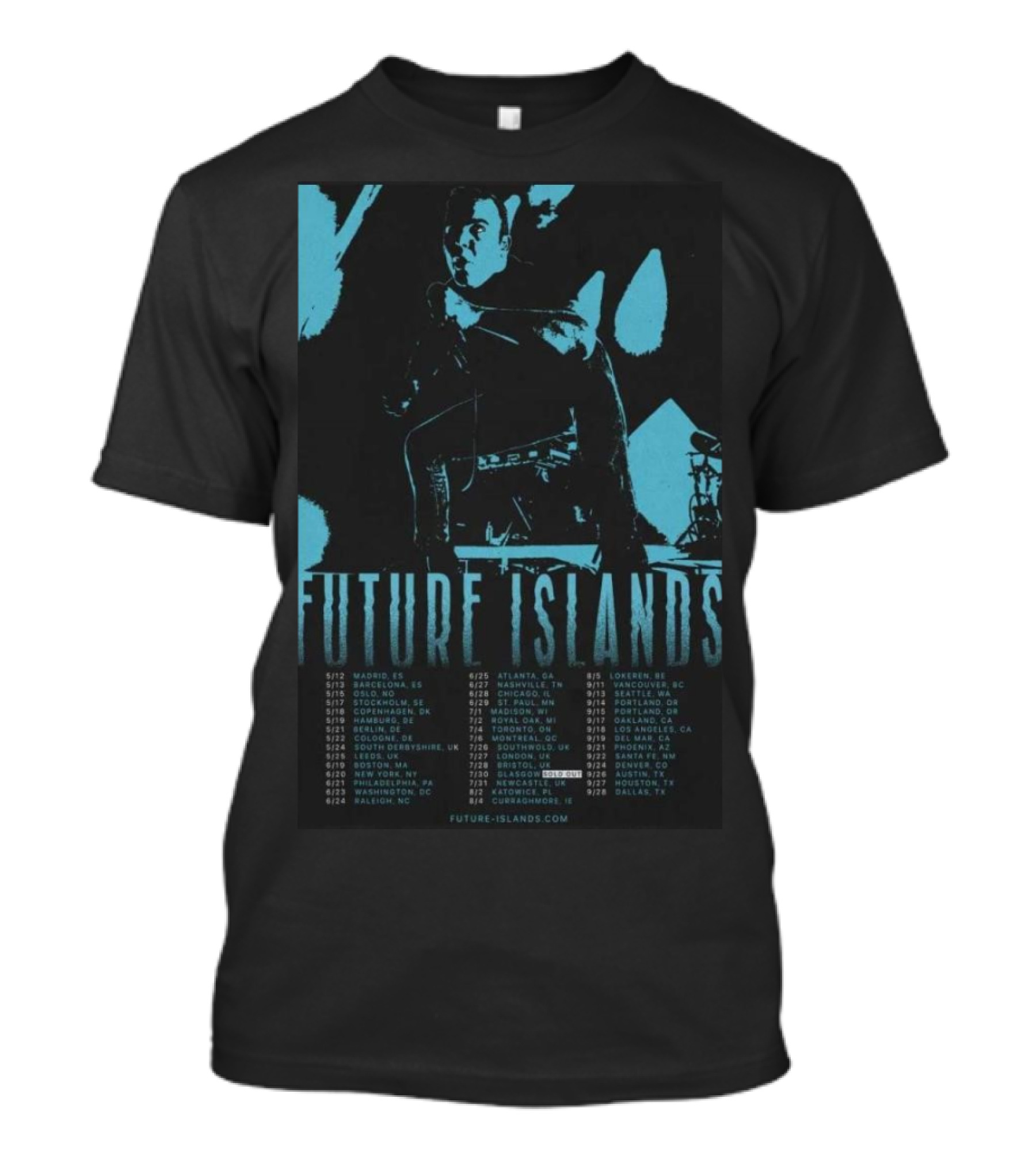 Future Islands August 28 2024 Dallas TX Live Tour Dates And Locations T-Shirt