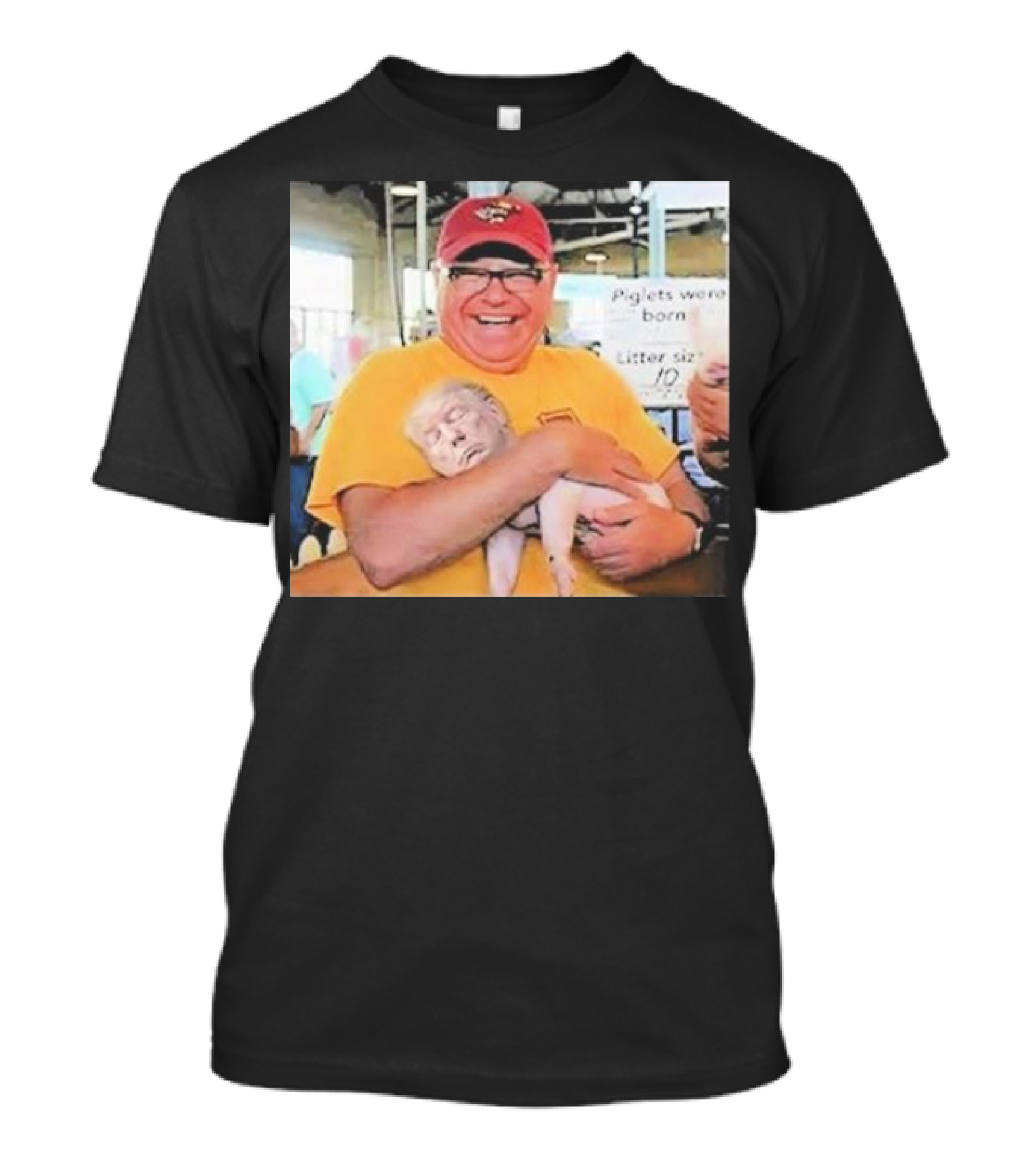 Tim Walz Holding Trump Piglet Piglets Were Born Litter Size 10 T-Shirt