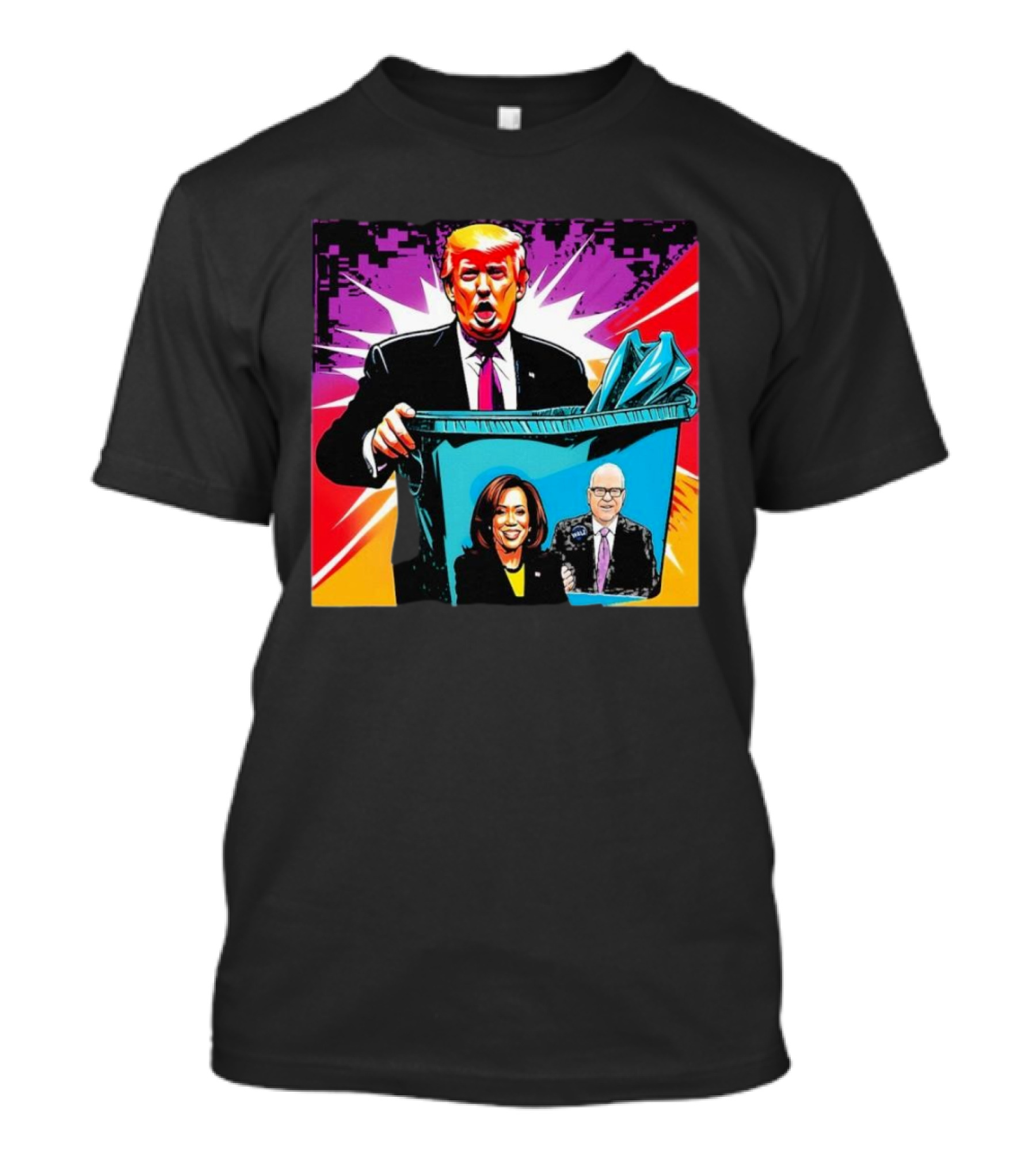 Trump Garbage Man 2024 Donald Trump J.D. Vance Kamala Harris Joe Biden T-Shirt