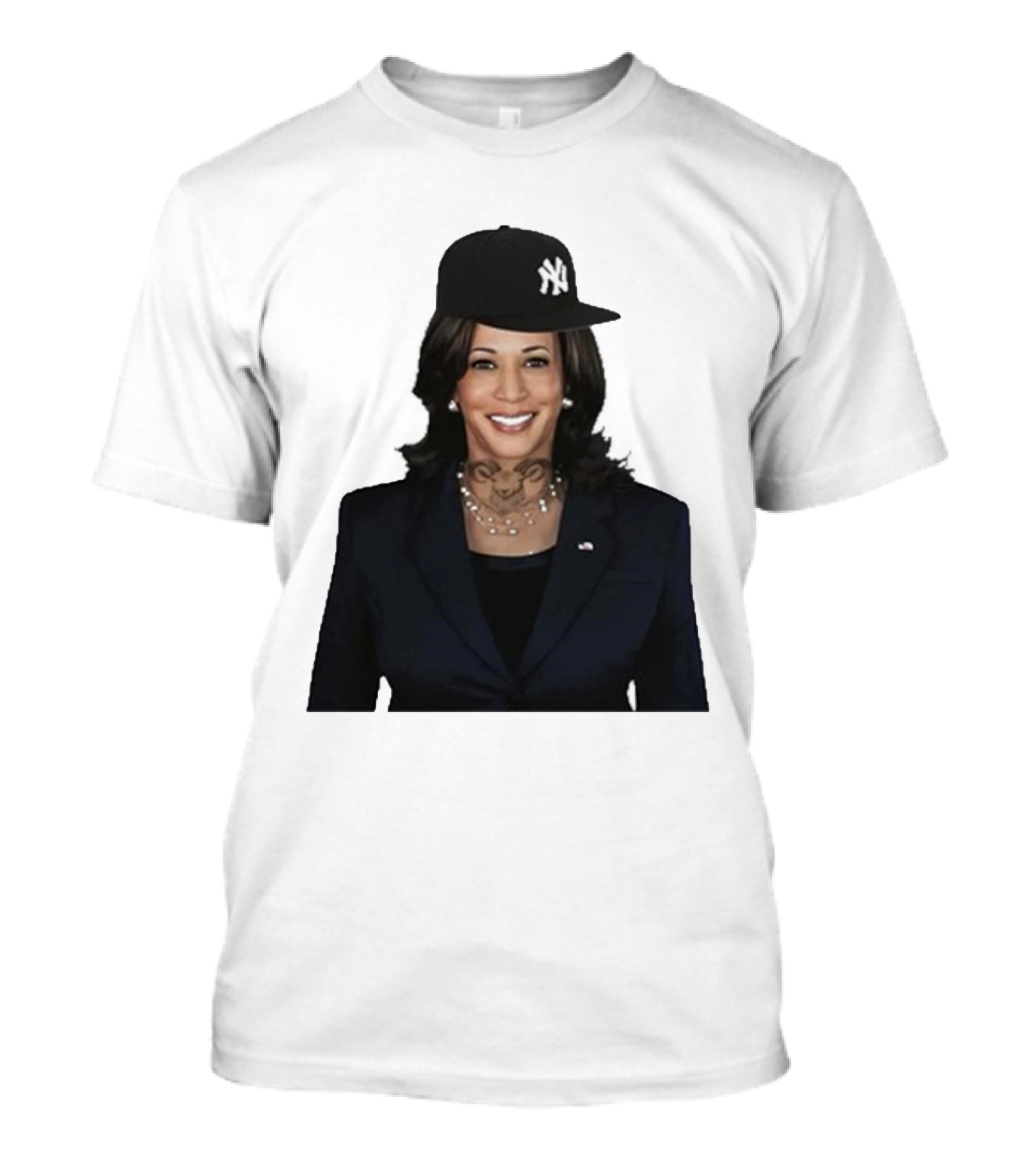 Sheff Kamala Trapper NY Yankees Cap Tattoo T-Shirt