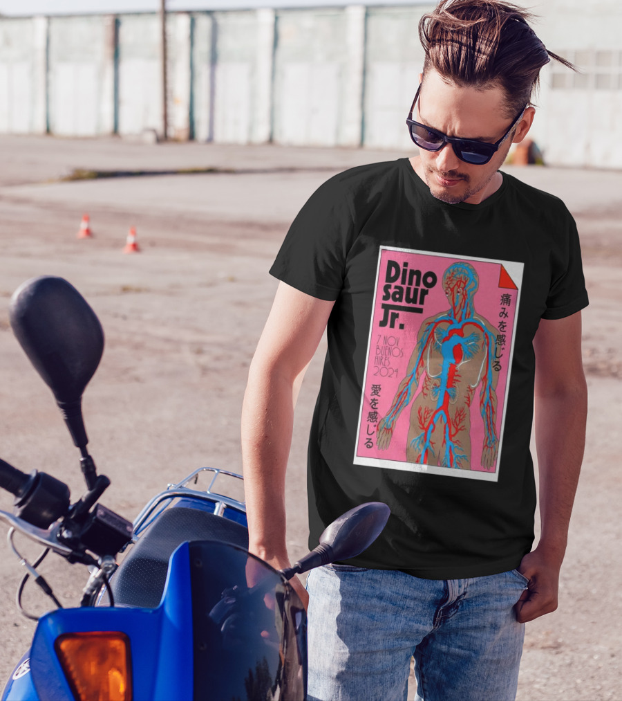Dinosaur Jr. 7 Nov 2024 Buenos Aires Anatomy Graphic Pain And Love Themes T-Shirt