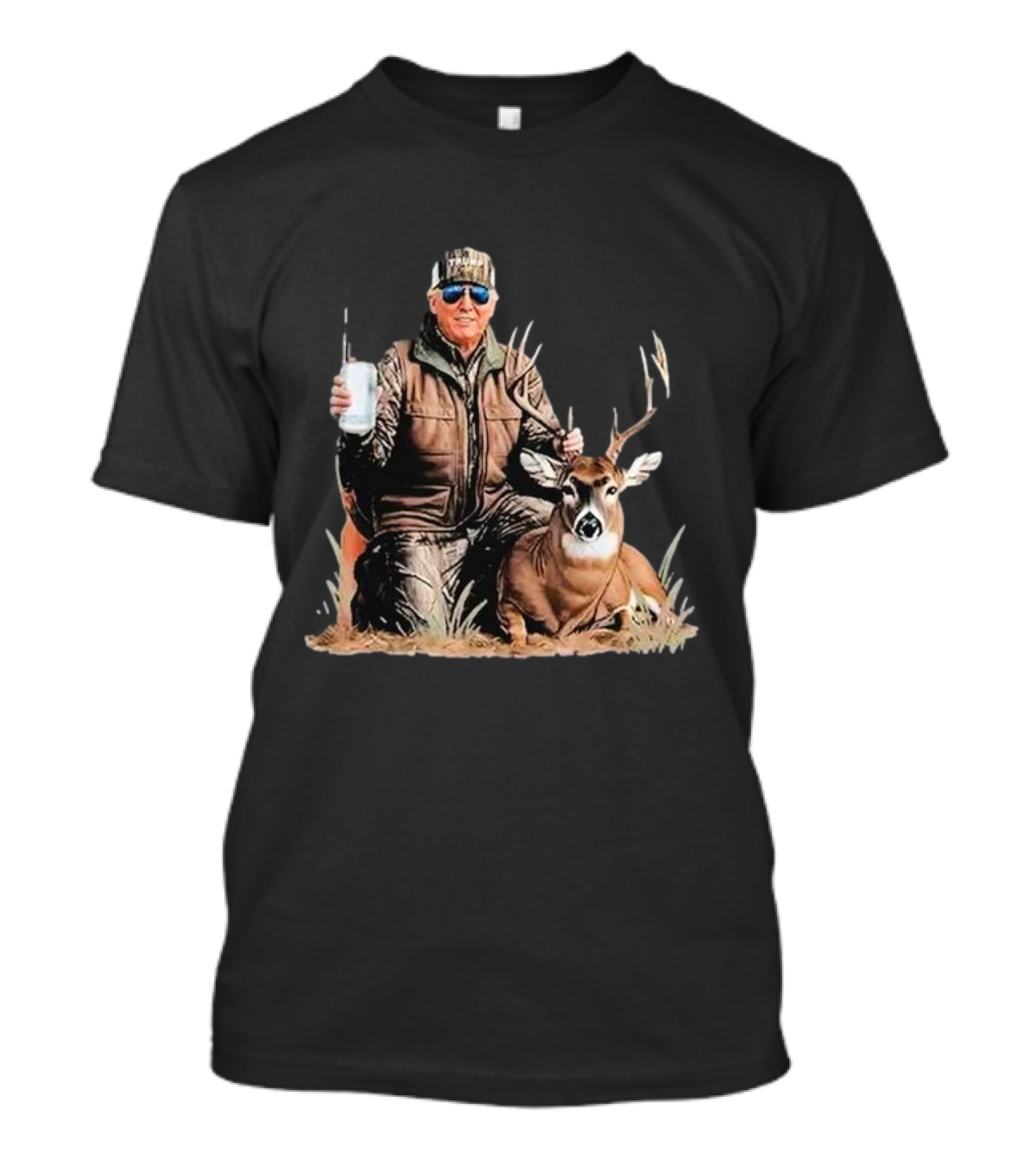Donald Trump Deer Hunting Old School Camouflage Become My President 2025 T-Shirt