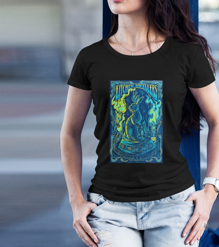 Kitchen Dwellers Fall Tour Nov 6-12 2024 Electric Rabbit Psychedelic T-Shirt